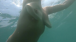 topless swimming
