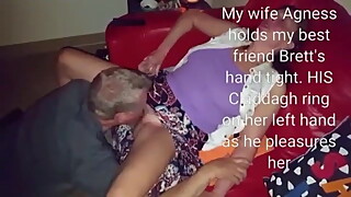 Gangbang on friends whore wife