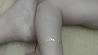 Handjob by Naked Desi Wife