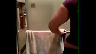 Desi pregnant wife taking shower